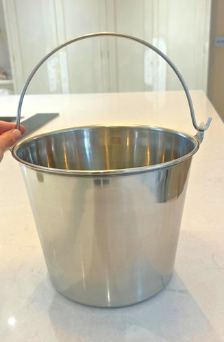 Stainless steel bucket - stainless, w