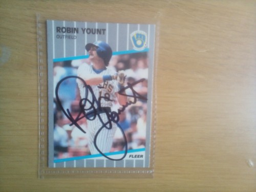 Robin yount autographed 1989 - autographed,