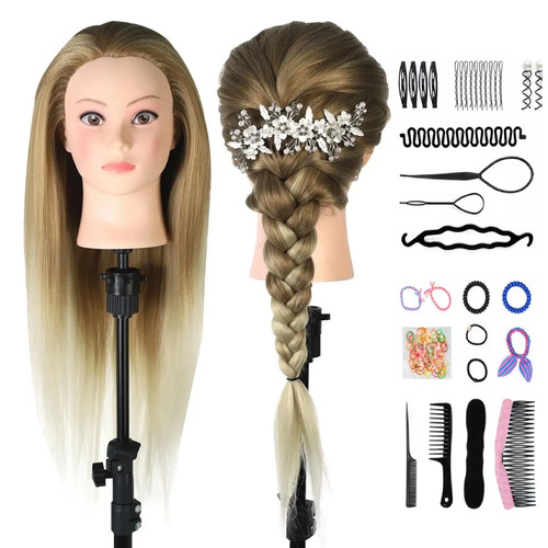 Mannequin head hair styling - head,