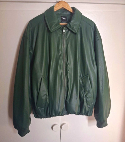 Zara men green faux - zara,