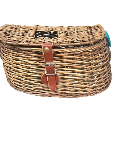 Wicker fishing basket creel - fishing,