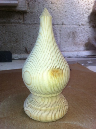 Large wooden finials newel - large, finials,