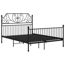 Bed Frame Metal Home Bedroom Bed Base Bedstead Mattress Foundation vidaXL