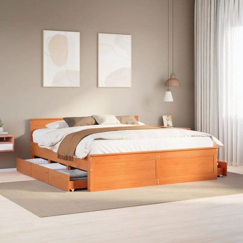 Rustic wooden emperor size - rustic,