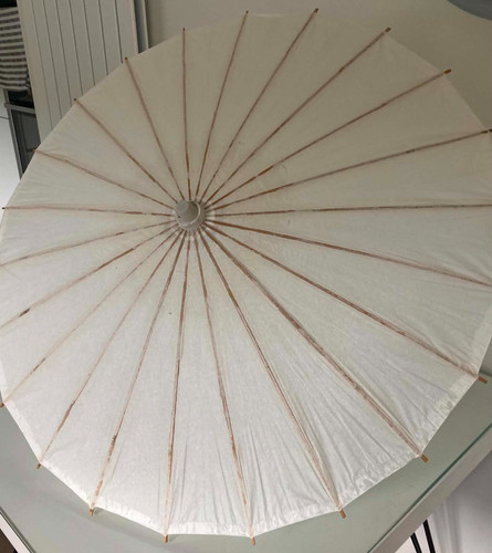 White paper parasol umbrella - white,