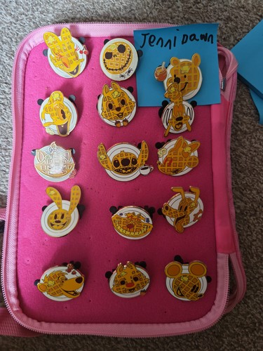Official disney waffle pins - official,