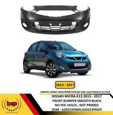 FITS NISSAN MICRA K13 2013–2017 FRONT BUMPER SMOOTH BLACK NOT PRIMED 620223HN0H