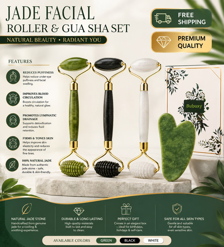 Jade roller face massage - face,