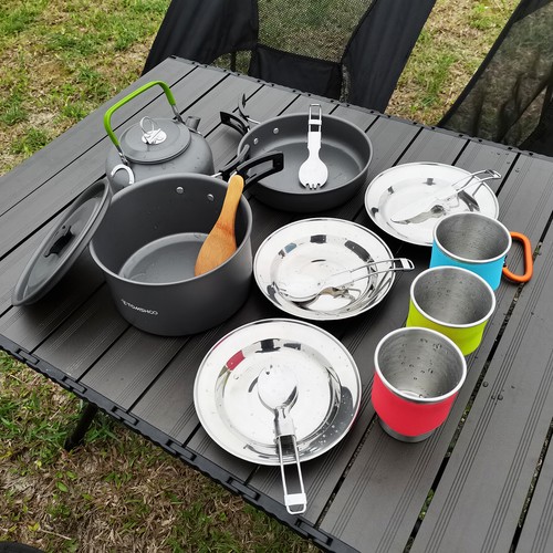 Tomshoo 21pcs camping cookware - tomshoo,