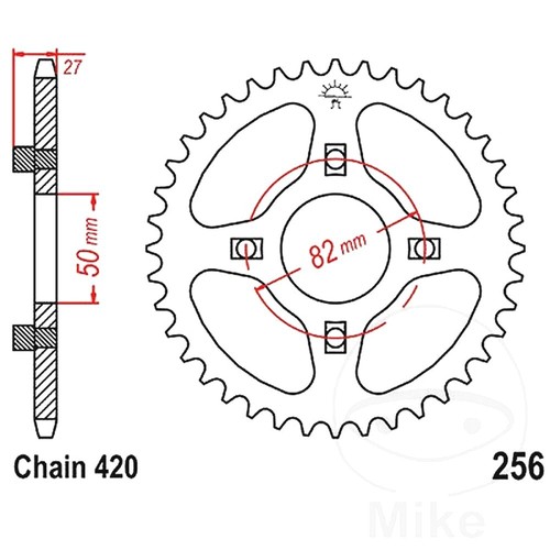 Rear sprocket 420 - jt, t