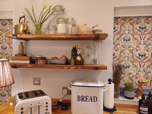Rustic wooden shelf urban - rustic,