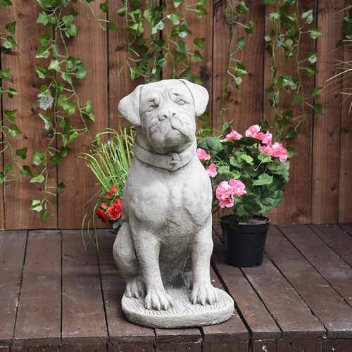 Stone cast large boxer dog - cast,