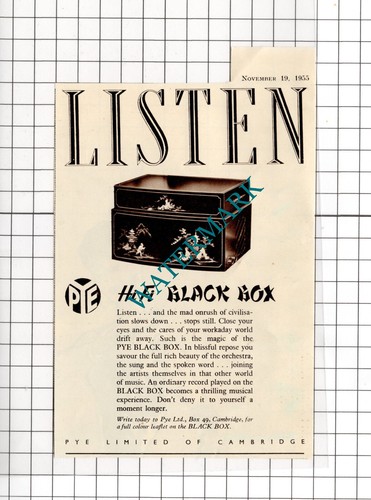 Pye black box advert 1955 - box,