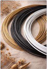 White or Gold Metal Hoop Rings