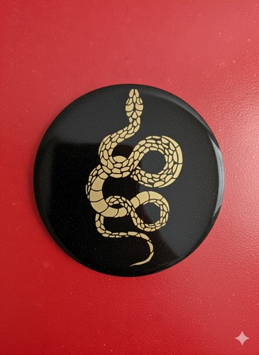 Textured golden snake round - textured,