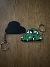 VW Beetle Keyring GREEN