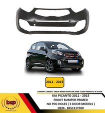 KIA PICANTO 2011 - 2015 FRONT BUMPER PRIMED WITH FOG LIGHT HOLES 3 DOOR MODELS