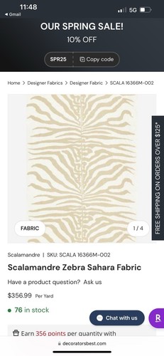 Scalamandre full width zebra - scalamandre,