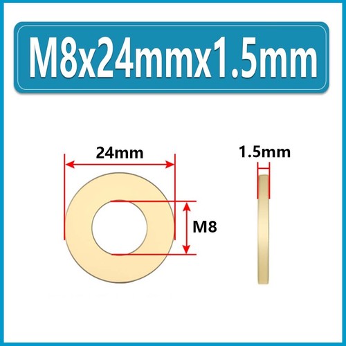 Solid brass flat washers m3 - washers,