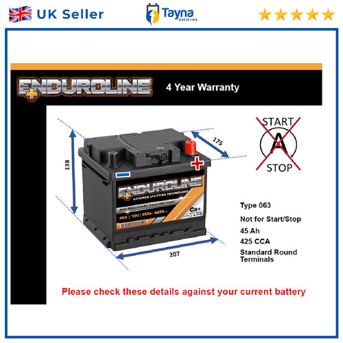 Car battery 063 enduroline - 063,