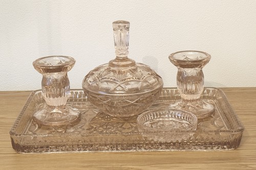 Vintage glass dressing table - dressing,