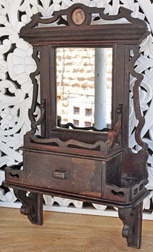 Antique teak wood wall décor - wood,