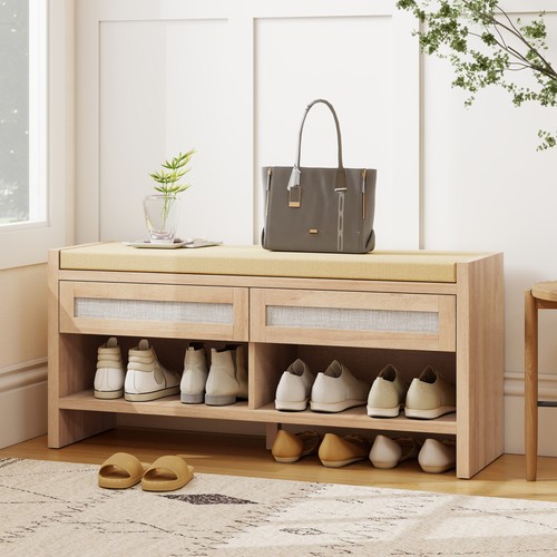 Homcom shoe bench - shoe, storage