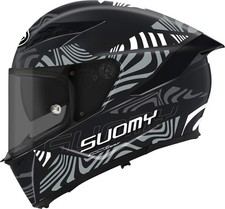 Suomy Stellar 2 Molten Motorcycle Helmet (Black Matt/ Grey/White) Size: M (57)