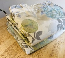 Curtains large brocade pair width 90"each panel by 72" drop