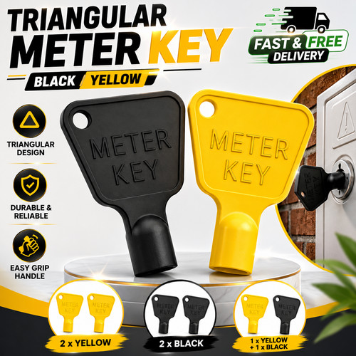 Triangular meter box key - triangular,