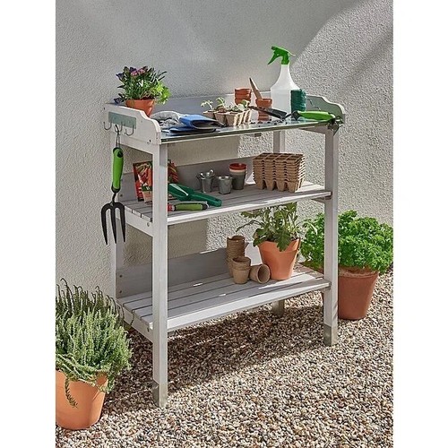 Grey potting bench table - grey,