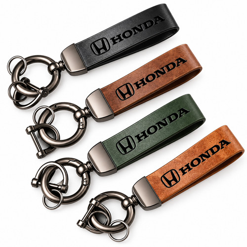 Honda luxury leather keyring - honda,