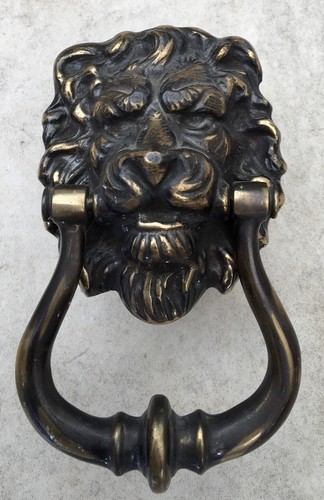 Vintage solid brass lion - a,
