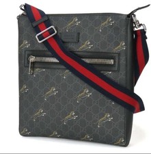Gucci GG Supreme Tigers Men's Canvas Messenger Bag
