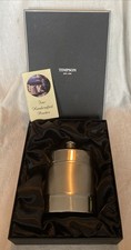 Vintage Style 8oz English Sheffield Pewter Hip Flask By Timpsons - Boxed