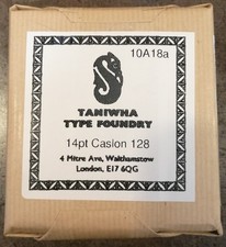 Letterpress Type - 14pt Caslon 128 - Adana