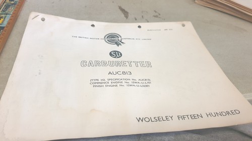 Wolseley 1500 carby bmc - 1500,