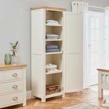Cotswold Cream Painted Single Linen Storage Cupboard - WT54-LIN