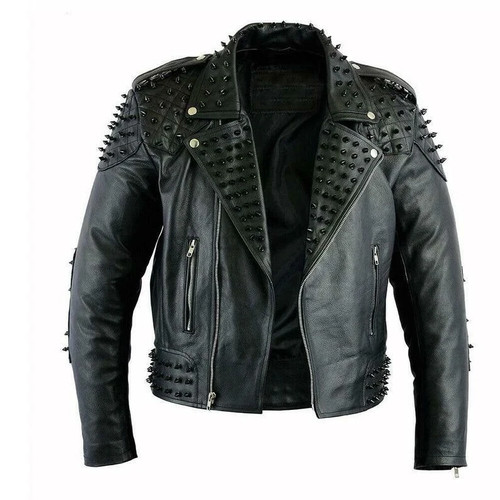 Black gothic style studded - black,