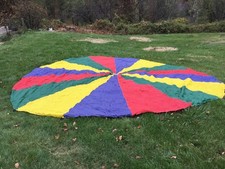 20ft Multi Color Play Parachute, 16 Handles, Boosts Teamwork & Active Play