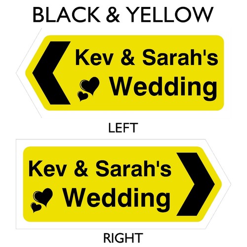 Personalised wedding this way - wedding,