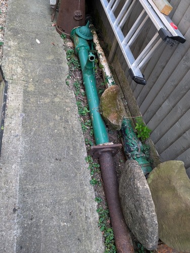 Antique cast iron water - antique, pump