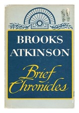 ATKINSON, BROOKS Brief chronicles [1966] First Edition Hardcover