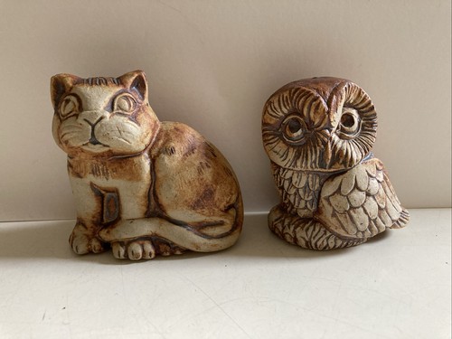 Vintage cat owl figure - owl,