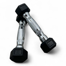Hex Dumbbells Cast Iron Rubber