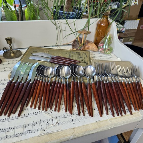 Vintage cutlery set canteen - cutlery,