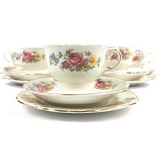 Colclough Posie Bone China Tea Service Floral Design Teacups & Saucers Jug 20pcs