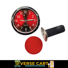 1x Car Dashboard Clock Stick On Watch Quartz Red Clock Accessories For Boat