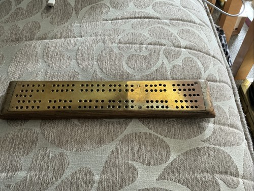 Antique vintage wood and - vintage, brass