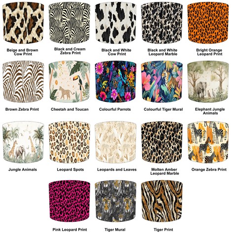 Animal print lampshades - print,